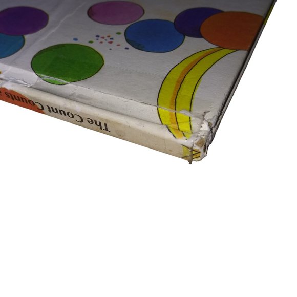 VTG Sesame Street The Count Counts A Party Hardcover Book Golden Press 1980 - Picture 9 of 10
